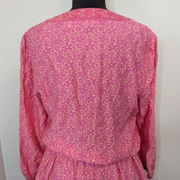 Vineyard Vines Silk Coastal Cowgirl Barbiecore Feminine Countryside Dress 6 - Picture 7 of 9